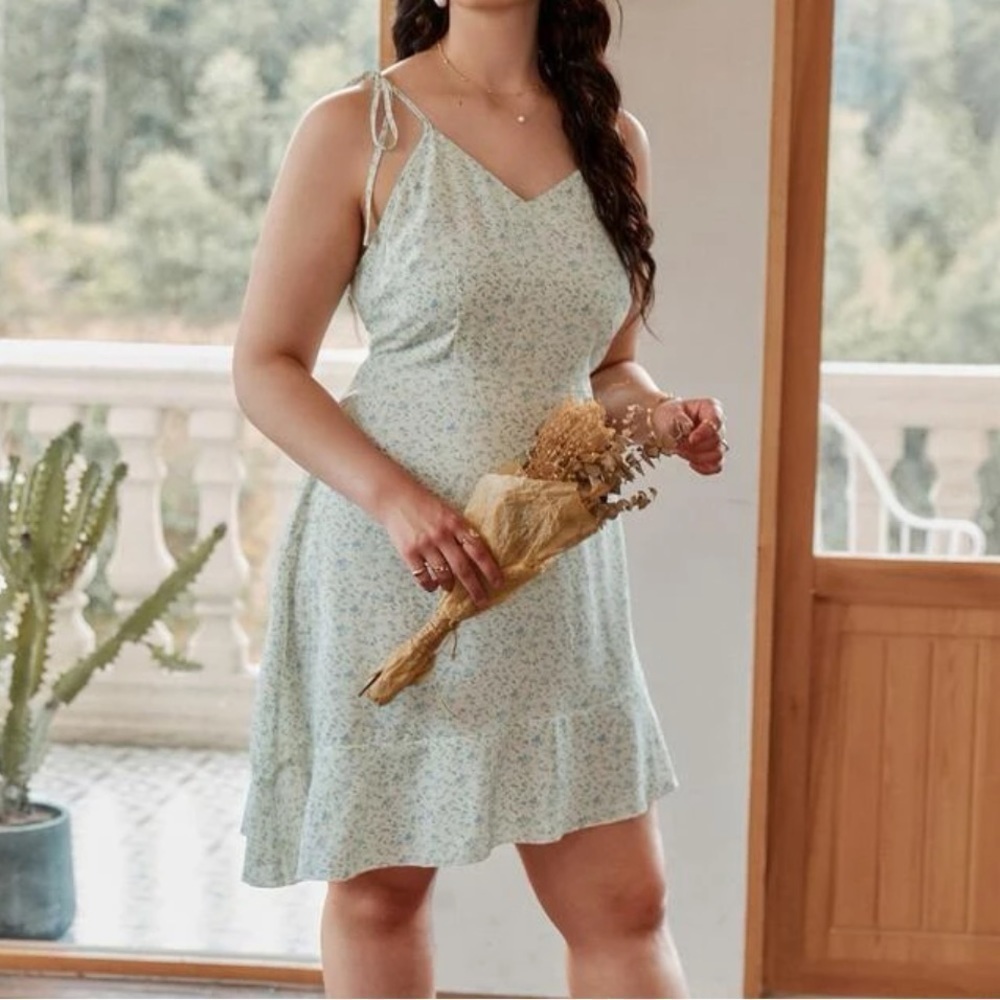 Bohemian Casual Spaghetti Straps Cami Midi Dress